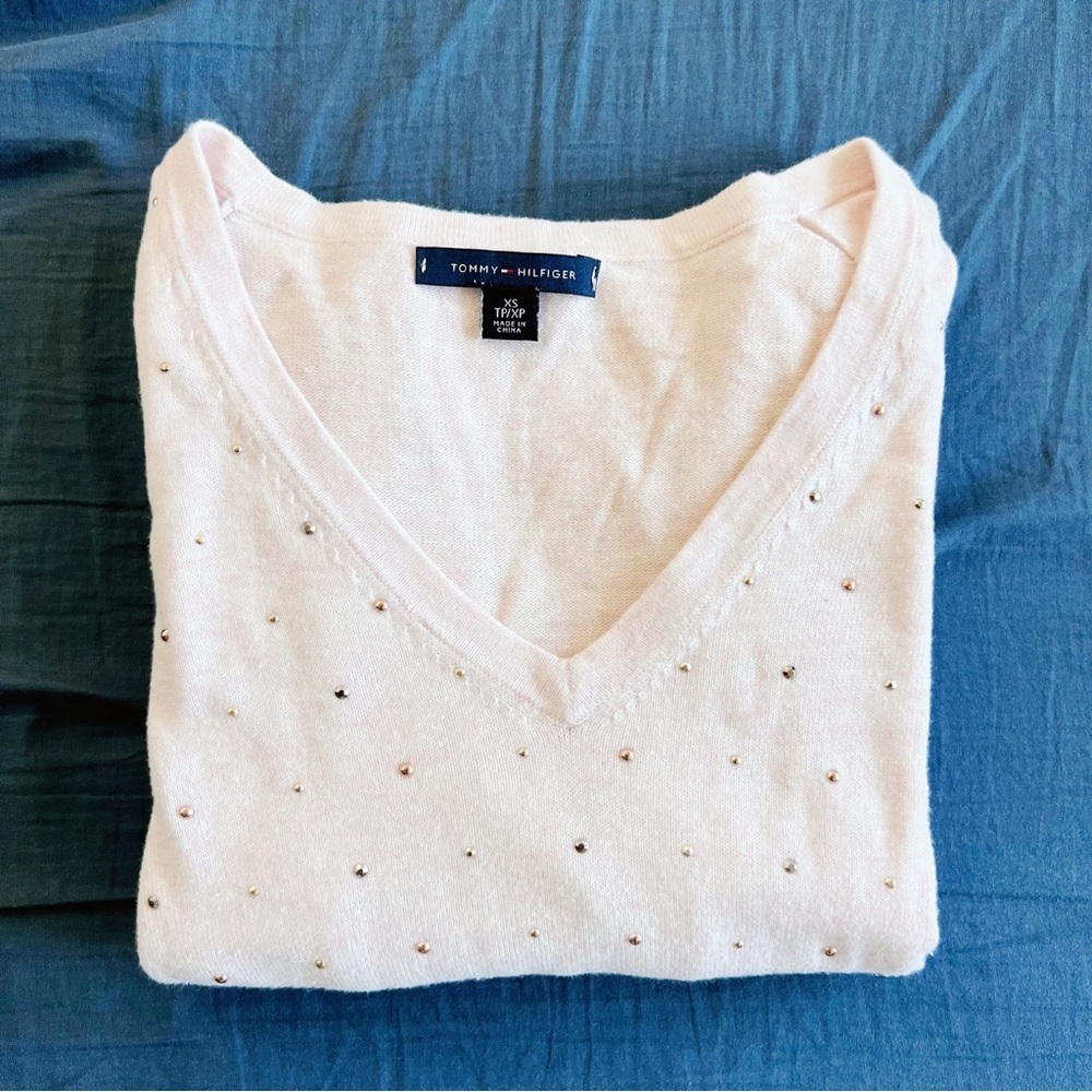 Tommy Hilfiger Glitter Sweater Pink